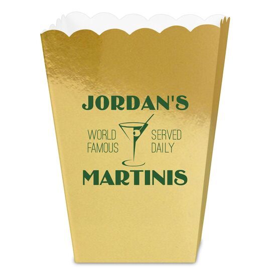 World Famous Martinis Mini Popcorn Boxes